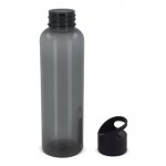 Botella de RPET de colores transparentes con asa geométrica 600ml color negro sexta vista