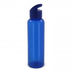 Botella de RPET de colores transparentes con asa geométrica 600ml color azul oscuro
