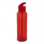 Botella de RPET de colores transparentes con asa geométrica 600ml color rojo