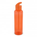 Botella de RPET de colores transparentes con asa geométrica 600ml color naranja