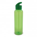 Botella de RPET de colores transparentes con asa geométrica 600ml color verde lima