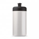 Bidón personalizado de plástico libre de BPA y 100% antigoteo 500ml color blanco/negro