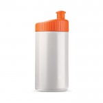 Bidón deportivo de plástico libre de BPA y 100% antigoteo 500ml color naranja