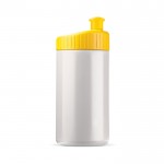 Bidón deportivo de plástico libre de BPA y 100% antigoteo 500ml color amarillo