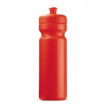 Bidón deportivo de plástico libre de BPA y 100% antigoteo 750ml color rojo