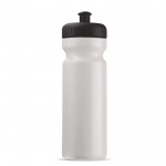 Bidón deportivo de plástico libre de BPA y 100% antigoteo 750ml color blanco/negro