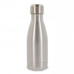 Botella de acero inoxidable de doble pared con tapón plateado 260ml color plateado