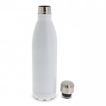 Botella de acero inoxidable de doble pared hermética 750ml color blanco tercera vista