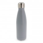 Botella hermética de acero inoxidable en colores pasteles 500ml color gris claro