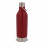 Botella hermética de acero inoxidable con asa de transporte 400ml color rojo