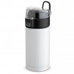 Vaso termo hermético con tapa con botón de seguridad 330ml color blanco