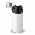 Vaso termo hermético con tapa con botón de seguridad 330ml color blanco segunda vista