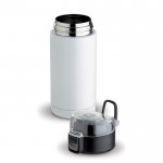 Vaso termo hermético con tapa con botón de seguridad 330ml color blanco tercera vista