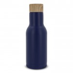 Botella de doble pared de acero inoxidable con colador para té 340ml color azul oscuro