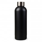 Botella de doble pared de acero inoxidable con acabado mate 500ml color negro
