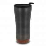 Vaso take away de doble pared con detalle de corcho en la base 480ml color titanio
