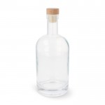 Botella sostenible hecha de vidrio, con tapa de FSC 500ml color transparente