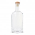 Botella sostenible hecha de vidrio, con tapa de FSC 500ml color transparente segunda vista