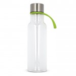 Botella de RPET transparente con asa de transporte de goma 600ml color verde lima segunda vista