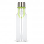 Botella de RPET transparente con asa de transporte de goma 600ml color verde lima tercera vista