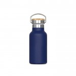 Botella térmica con recubrimiento de polvo y asa de transporte 350ml color azul oscuro