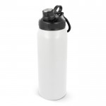 Botella de acero inoxidable con cómoda asa de agarre 800ml color blanco