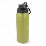 Botella de acero inoxidable con cómoda asa de agarre 800ml color verde oliva