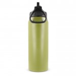 Botella de acero inoxidable con cómoda asa de agarre 800ml color verde oliva cuarta vista