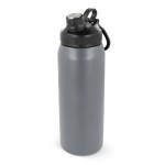 Botella de acero inoxidable con cómoda asa de agarre 800ml color gris oscuro
