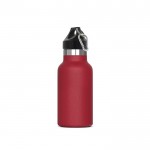 Botella de acero inoxidable y recubrimiento de polvo 350ml color rojo oscuro