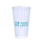 Vaso reutilizable de plástico con acabado translúcido 450ml vista principal