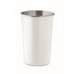 Vaso personalizado reutilizable de acero inoxidable reciclado 300ml color blanco