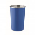 Vaso personalizado reutilizable de acero inoxidable reciclado 300ml color azul real