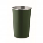 Vaso personalizado reutilizable de acero inoxidable reciclado 300ml color verde oscuro