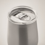 Vasos promocionales de acero reciclado con tapa deslizante 500ml color plateado mate vista fotografía tercera vista