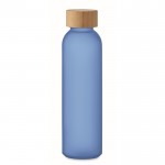 Botella de cristal personalizada de color 500ml Crystal Resistant color azul transparente