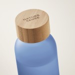 Botella de cristal personalizada de color 500ml Crystal Resistant color azul transparente vista principal
