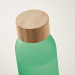 Botella de cristal personalizada de color 500ml Crystal Resistant color verde transparente vista fotografía tercera vista