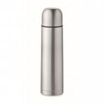 Termos con logo antifugas de acero inoxidable reciclado plateado 500ml color plateado mate