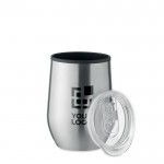 Vaso de acero inoxidable de doble pared con tapa 350ml Colors color plateado mate vista de impresión