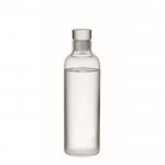 Botella de vidrio de borosilicato con caja color transparente segunda vista