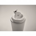 Vaso térmico de plástico reciclado con boquilla 300ml Recyclo color blanco vista fotografía quinta vista