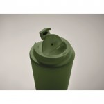 Vaso térmico de plástico reciclado con boquilla 300ml Recyclo color verde oscuro vista fotografía quinta vista