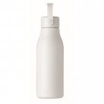 Botella de aluminio y asa de silicona color blanco septima vista