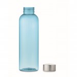 Botella de tritán traslúcida antifugas con tapa con asa 500ml color azul transparente quinta vista