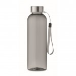 Botella de tritán traslúcida antifugas con tapa con asa 500ml color gris transparente cuarta vista