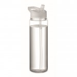 Botellas promocionales tritán antifugas con pajita para deporte 650ml color transparente segunda vista