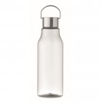 Botellas con logotipo hechas de tritán con tapa y asa de acero 800ml color transparente tercera vista