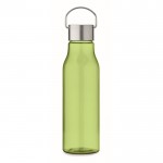 Botella reciclada RPET antifugas de colores llamativos 600ml color verde lima transparente segunda vista