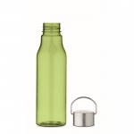 Botella reciclada RPET antifugas de colores llamativos 600ml color verde lima transparente tercera vista
